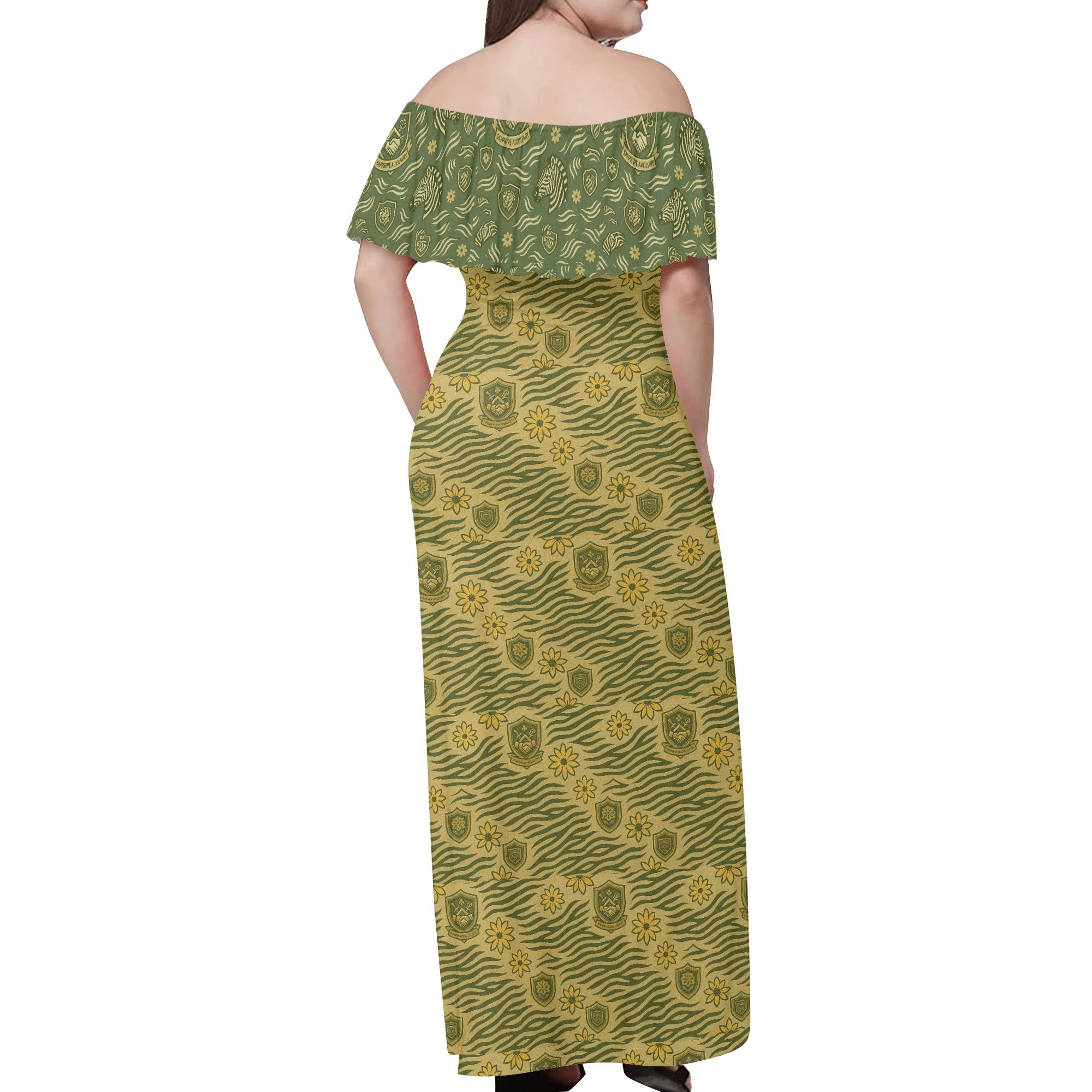 Sapphire Aux Womens Off The Shoulder Long Dress