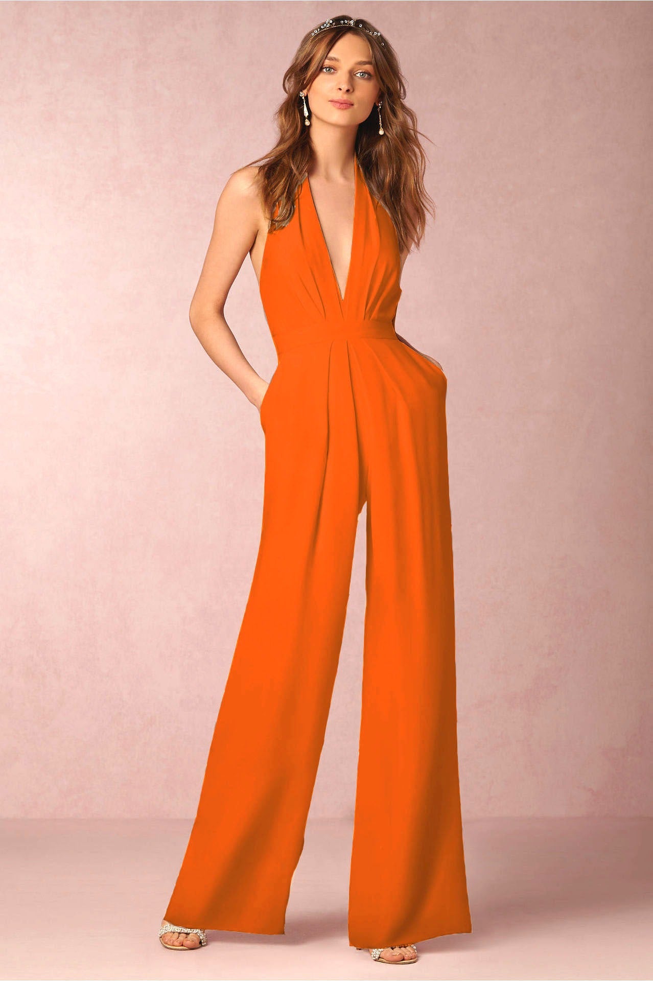 Sexy V-Neck Jumpsuit