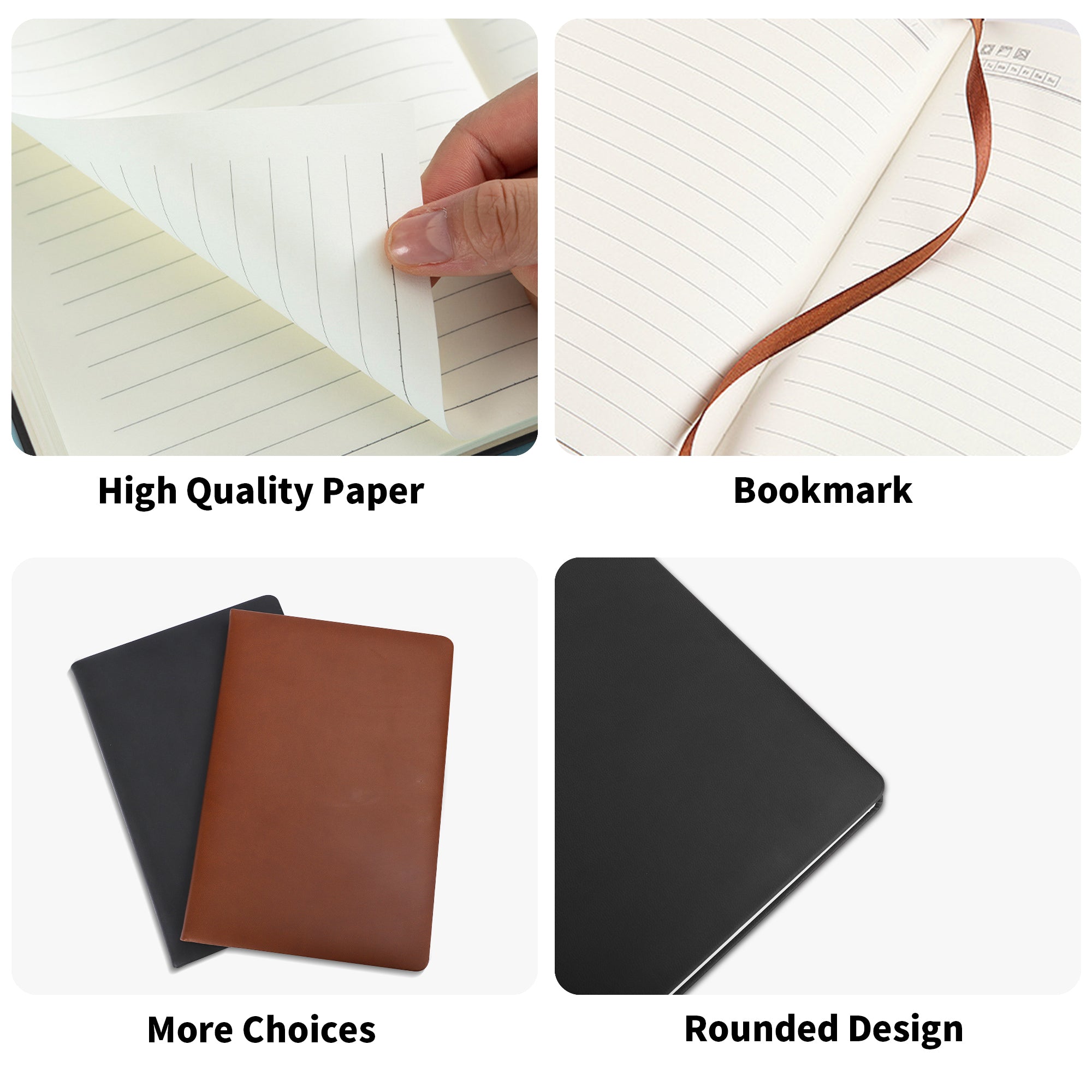 Club Alphalettes PU Black and Brown Notebook