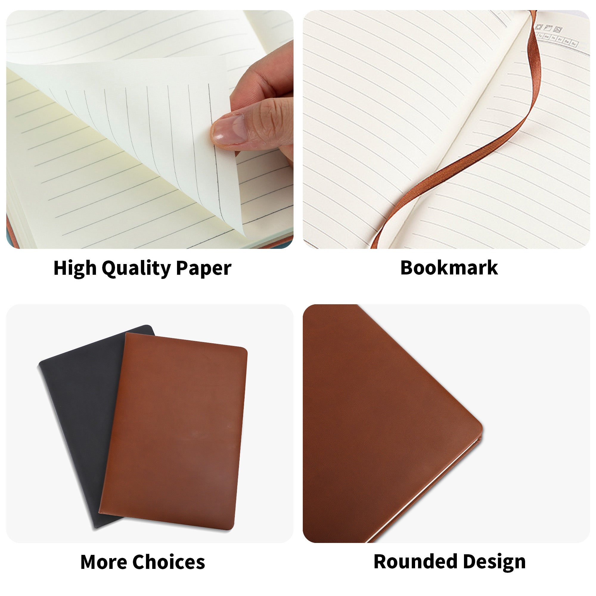 Club Alphalettes PU Black and Brown Notebook