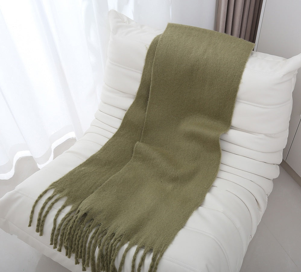 Mohair solid color scarf