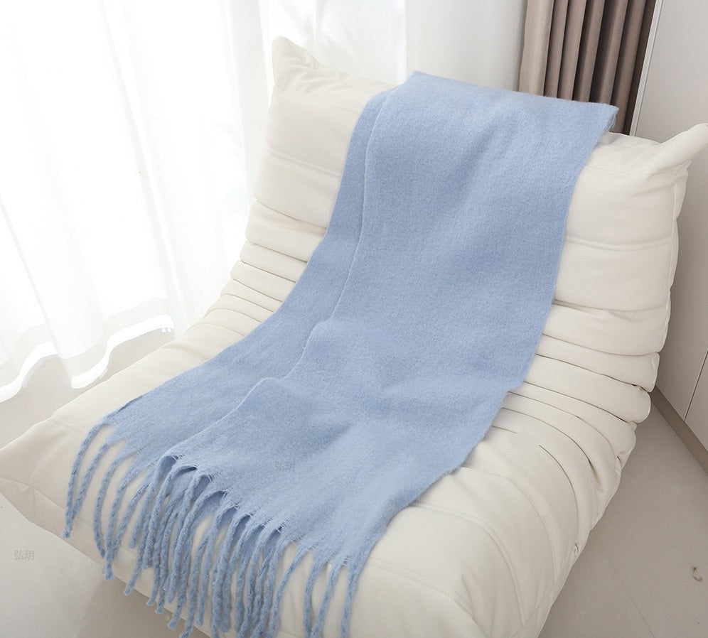 Mohair solid color scarf