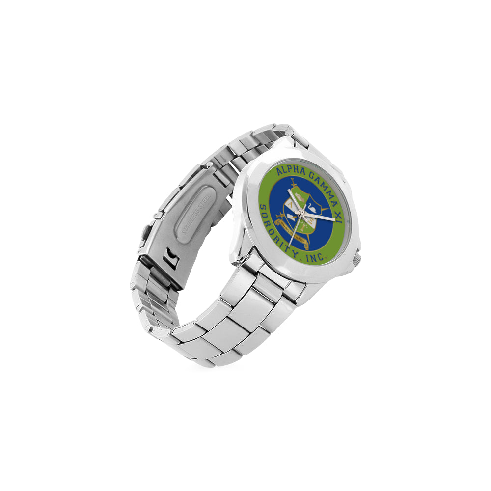 AGXi Crest Watch Unisex Stainless Steel Watch