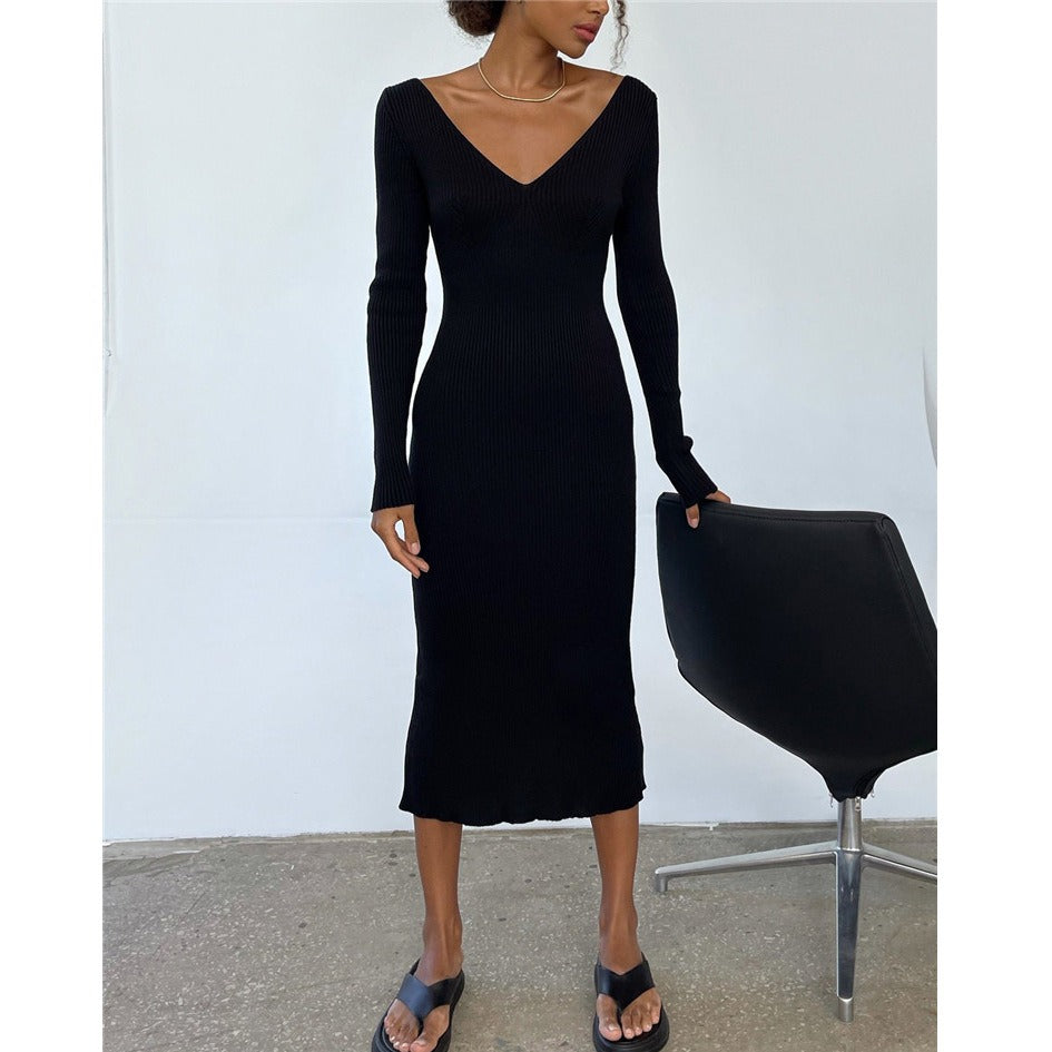 Pleated A-line Midi Dress