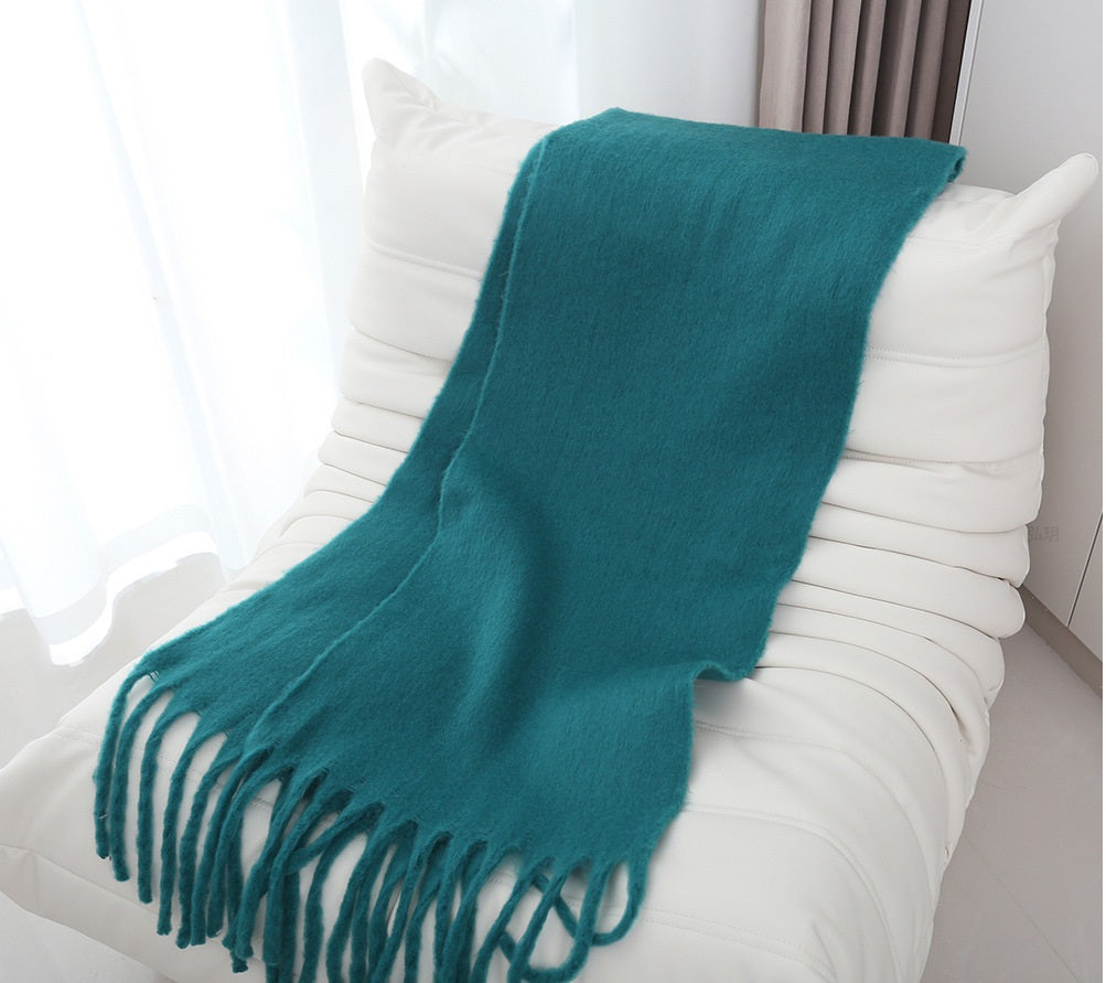 Mohair solid color scarf