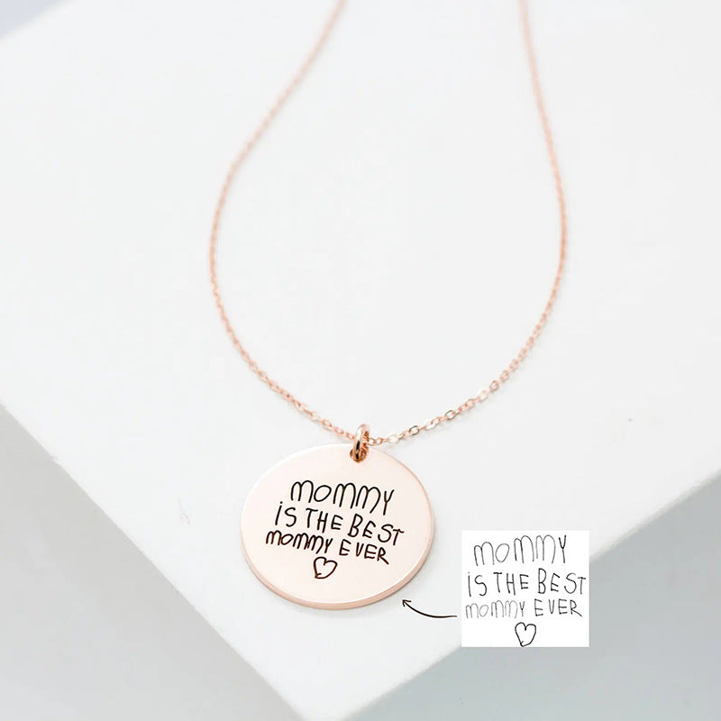 Personalized Signature Coin Necklace