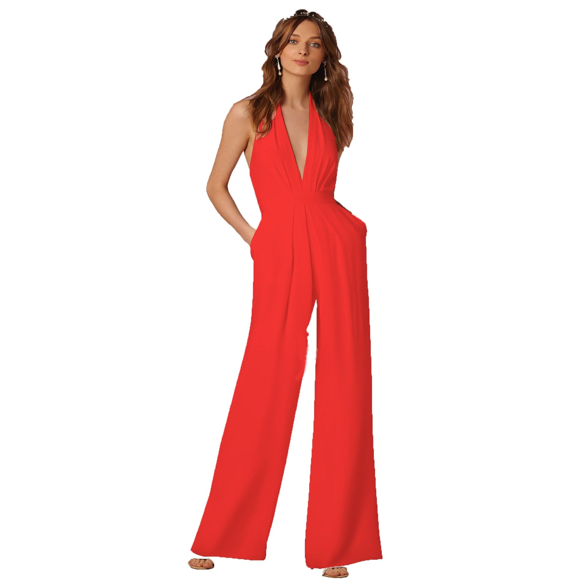Sexy V-Neck Jumpsuit