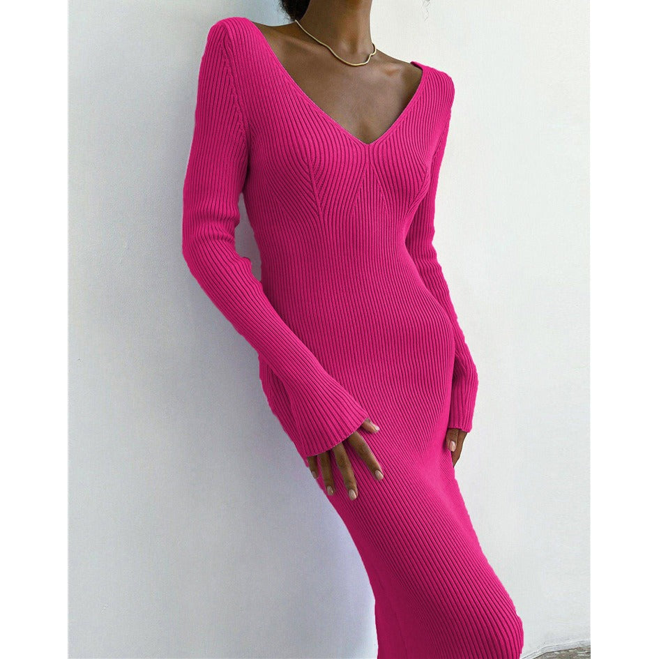 Pleated A-line Midi Dress