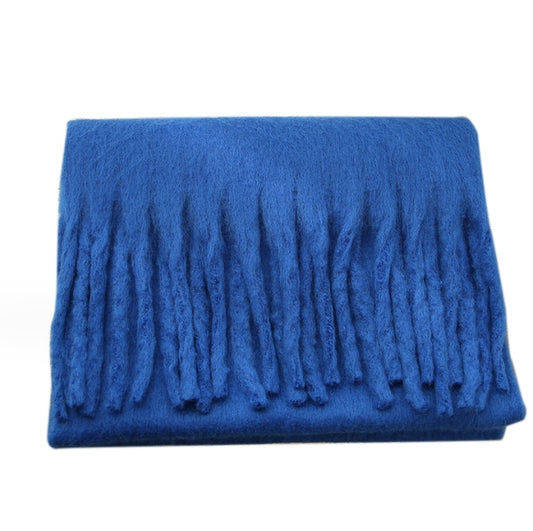 Mohair solid color scarf