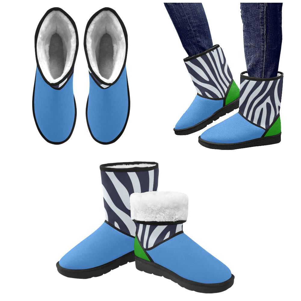 Zebra Custom High Top Snow Boots