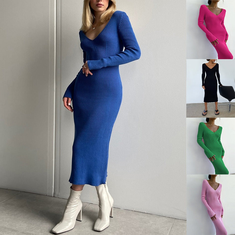 Pleated A-line Midi Dress