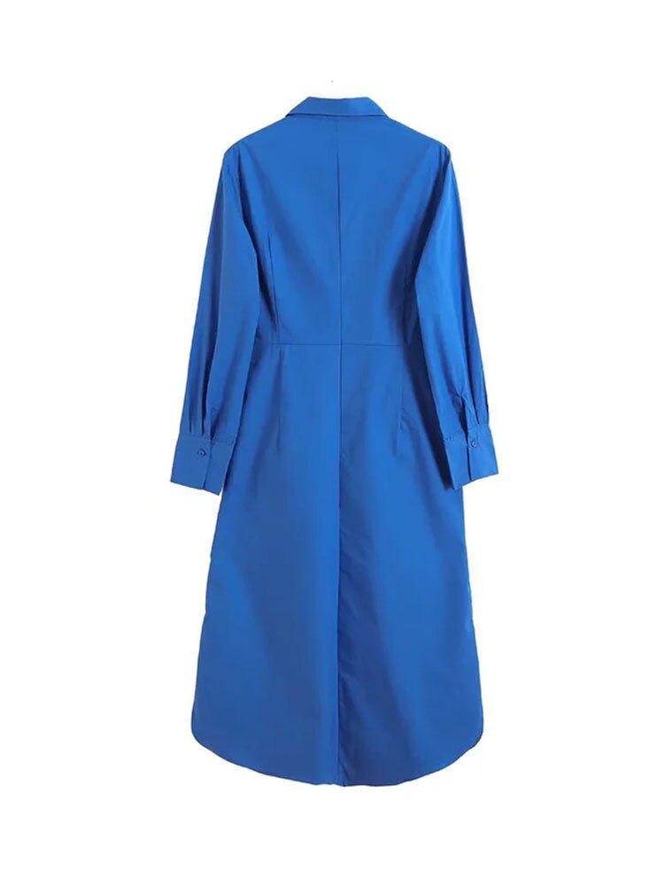 Midi with Sashes Long Sleeve Dress