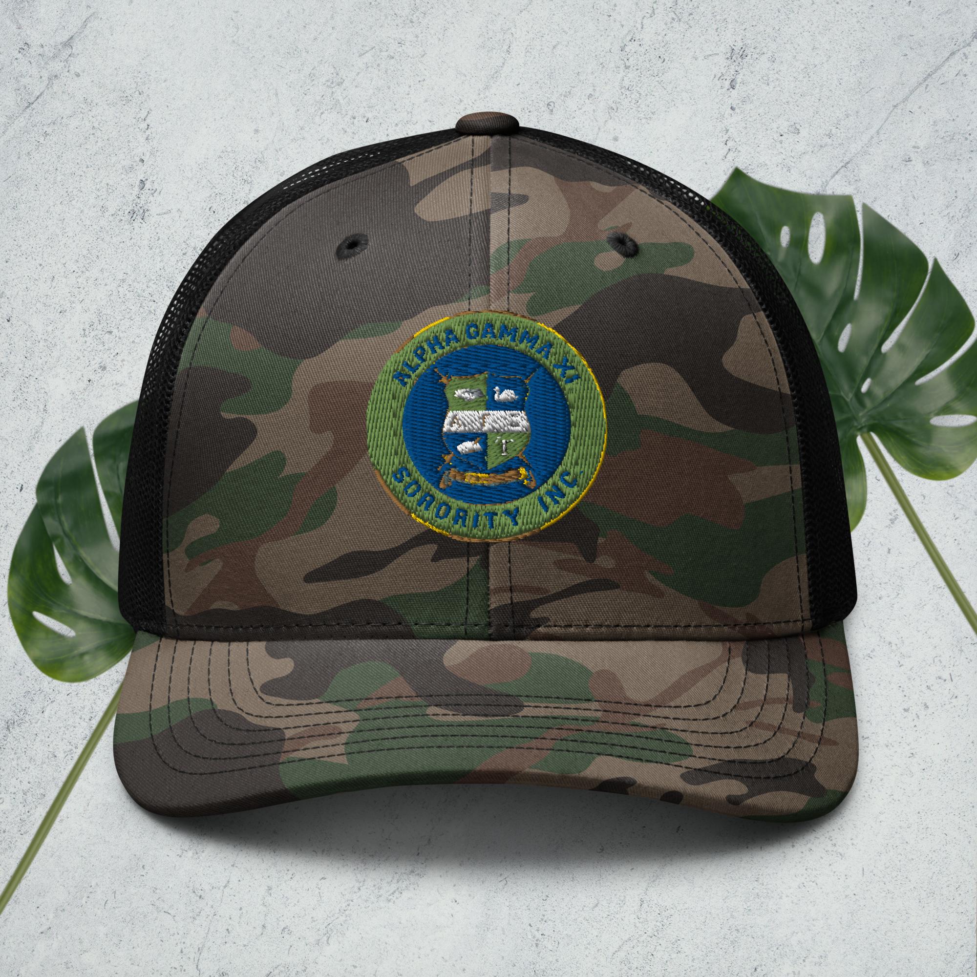 Camouflage trucker hat