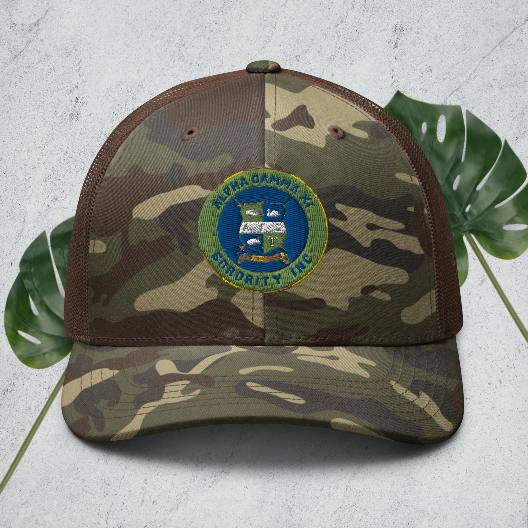 Camouflage trucker hat