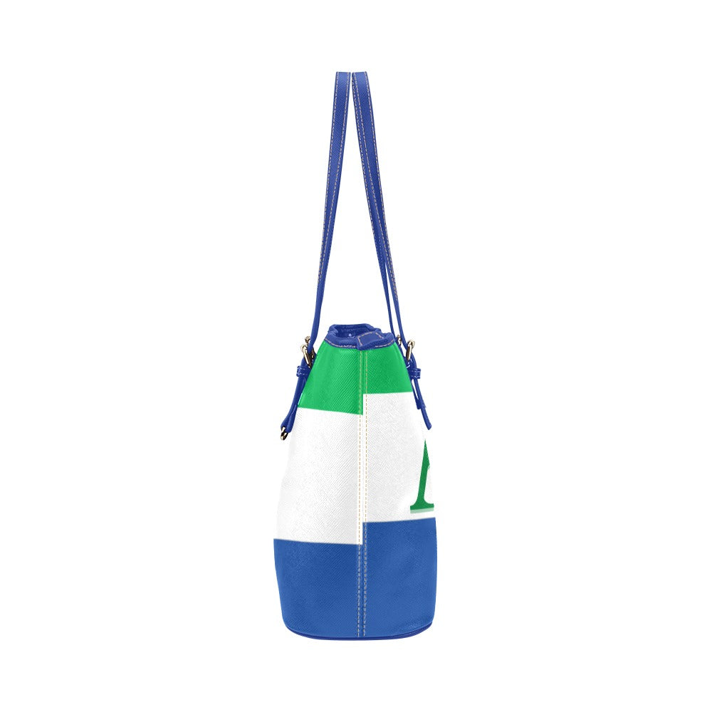 Bright & Beautiful Goddess Leather Tote Bag