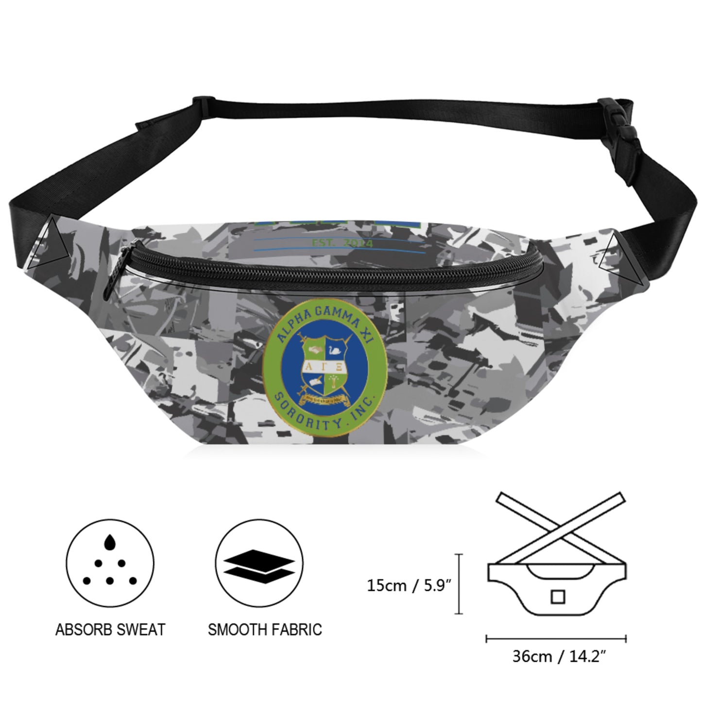 AGXi Grey Camo Fanny Pack