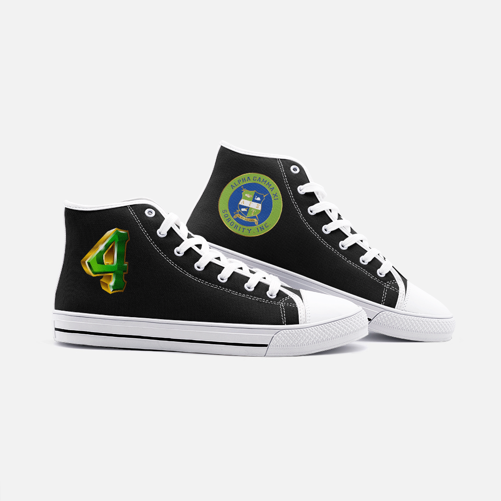 Alpha Gamma Xi Qu4d Unisex High Top Canvas Shoes