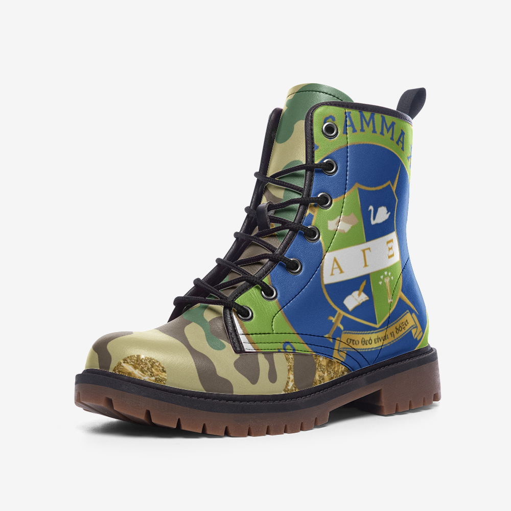 Alpha Gamma Xi Casual Leather Lightweight Boots