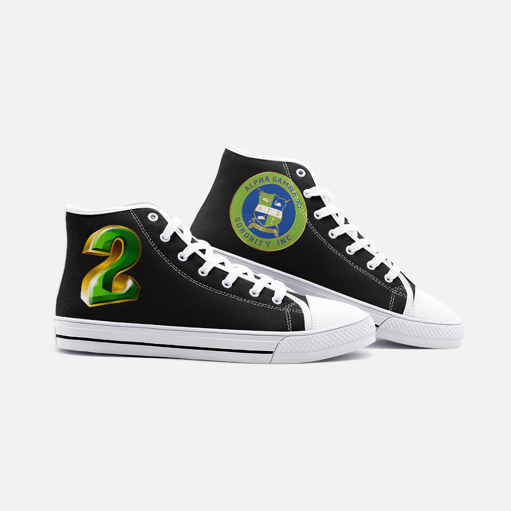Alpha Gamma Xi Deu2e Unisex High Top Canvas Shoes