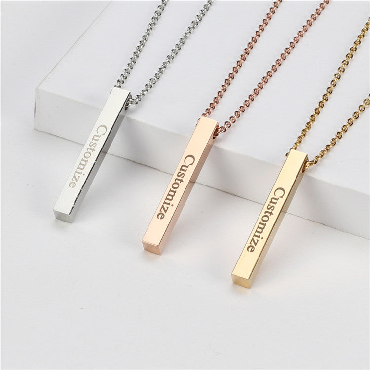 Four Sides Engraving Personalized Square Bar