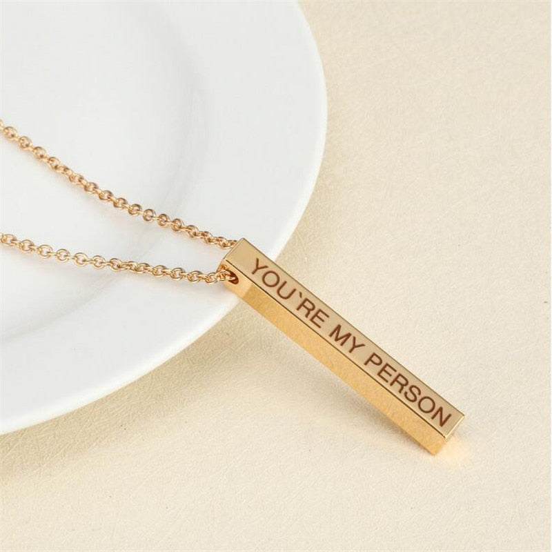 Four Sides Engraving Personalized Square Bar